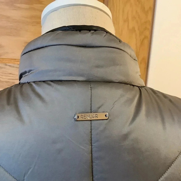 RENUAR Liquid Black/Silver Reversible Quilted Puffer Jacket Size M - Picture 10 of 16